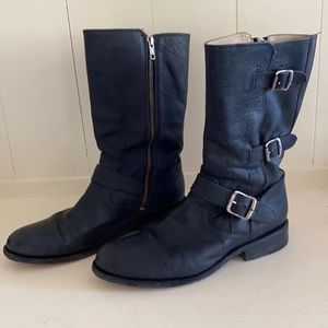 Frye Jayden Moto Cuff #76318 black biker boots